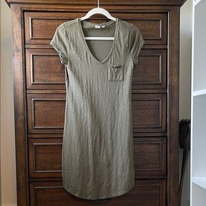GAP Olive T-Shirt Dress